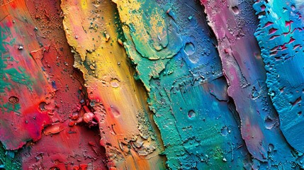 Layers of color overlap and blend, creating a rich and textured background.