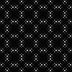 Seamless circle pattern background - black white abstract vector graphic design from dots and circles