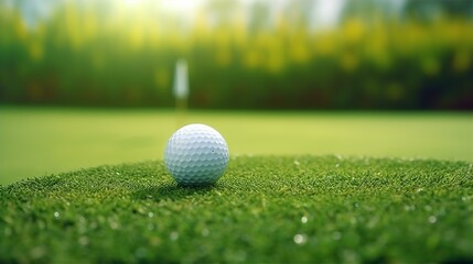 Obraz premium golf, ball, grass, green, white, game, outdoor, sports, summer, field