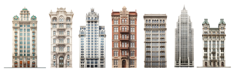 Vintage architecture building png on transparent background