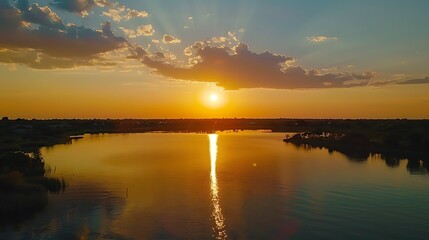 Obraz premium Stunning view of sunset