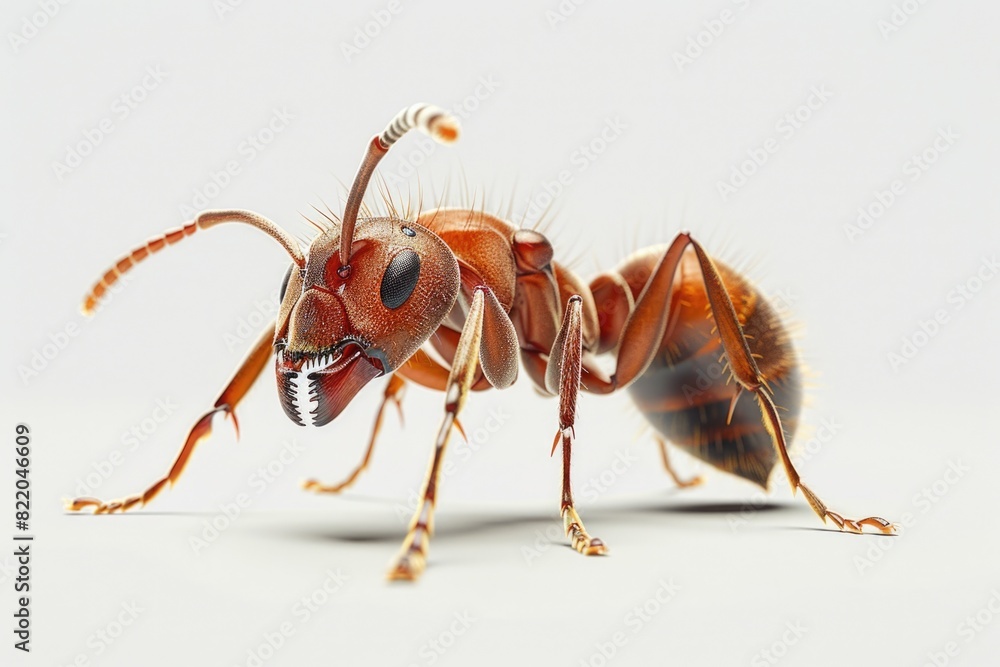 Poster a close up of a small insect on a white surface. suitable for scientific or educational use