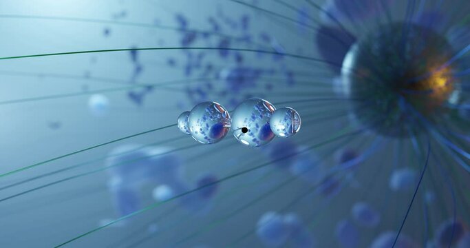 Acetylene rotating molecular 3d structure ball-and-stick model, looped video ethyne