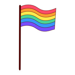 Pride Flag Waving: Emblem of LGBTQ+ Unity and Diversity