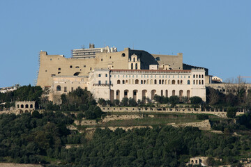 Obraz premium Castel Sant Elmo and San Martino Monastery overlooking Naples, Italy 
