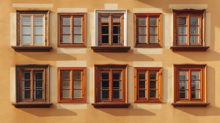 Obraz premium A building with multiple windows, suitable for architectural concepts