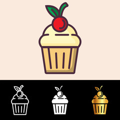 The Cupcake icon is perfect for bakery websites, culinary blogs, and sweet-themed projects, adding charm and sweetness.