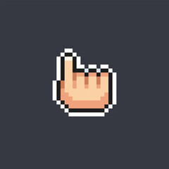 pointer finger in pixel art style