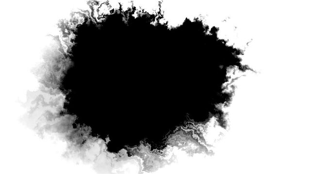 Ink pattern. Liquid swirl. Mud fluid spreading ink Runs, Blots. water, watercolor ink drops transition effect, transparent, chamber, flow expand Transition White Drops Falling