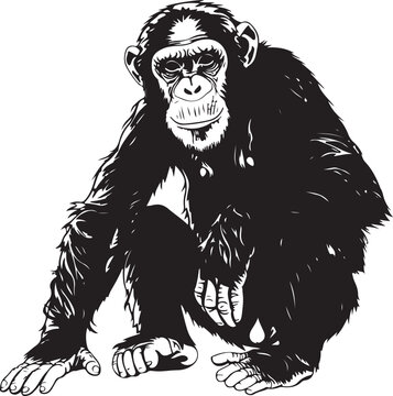 chimpanzee chimp vector transparent background