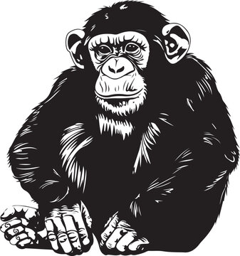 chimpanzee chimp vector transparent background