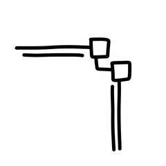 hand drawn corner border decoration