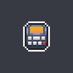 mini calculator in pixel art style