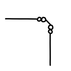 hand drawn corner border decoration