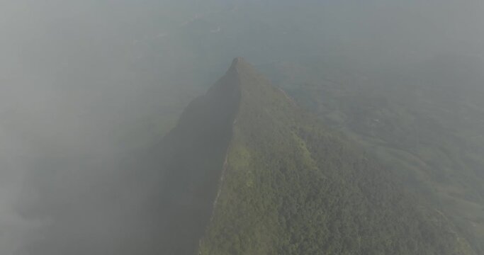 Aerial view of Cerro Tusa and lush forest, Venecia, Antioquia, Colombia.