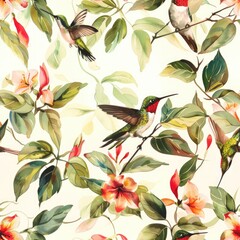 Group of birds perched on a tree branch. Suitable for nature and wildlife themes