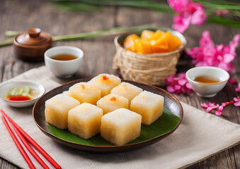 Traditional Vietnamese New Year Dish_ Square Glutinous Rice Cake.
