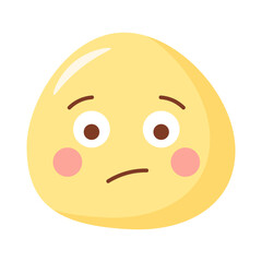 Funny emoticon. emoji in flat style