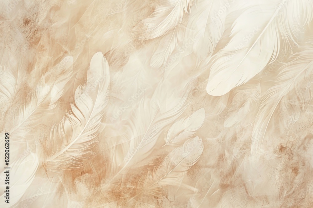 Poster a close up shot of a bunch of white feathers. suitable for various design projects