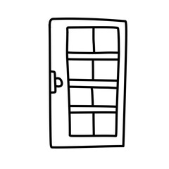 hand drawn door line icon