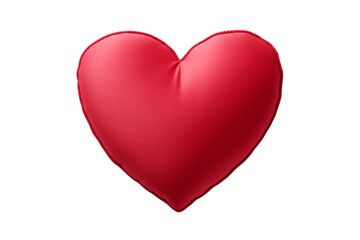 Whispers of Love: A Crimson Heart on a Blank Canvas on a Clear PNG or White Background.