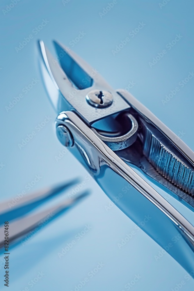 Aufkleber Close up shot of a pair of sharp scissors. Perfect for design projects