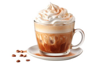 Whimsical Whipped Cream Wonderland on a Clear PNG or White Background.