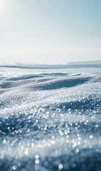 Obraz premium Abstract Snowy Landscape With Shimmering Snow,Photorealistic HD