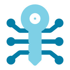digital key icon for illustration