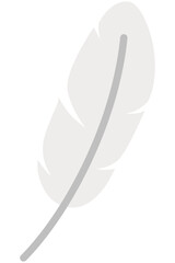 Feather vector flat icon isolated on white background.