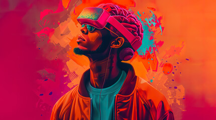 Neuroscientist mapping the human brain, revealing the mysteries of consciousness on a digital interface