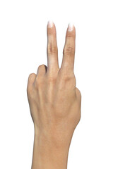 Fototapeta premium mani segni delle mani da donna e da uomo su fondo trasparente isolato