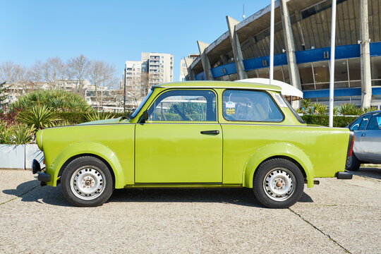 Varna, Bulgaria, March 23, 2024; Retro car Trabant 601 S