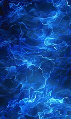 Blue Abstract Bioluminescent Sea,Photorealistic HD