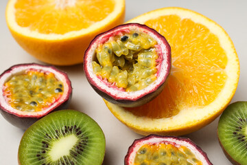 Concept of delicious and tasty exotic and tropical fruit