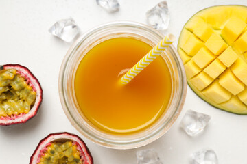 Concept of delicious and tasty exotic and tropical fruit