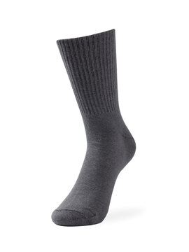 Sock on white background for advertising, logo, branding.