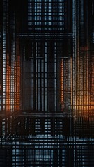 Obraz premium Digital pixelated or bit patterns symbolizing data and communication.