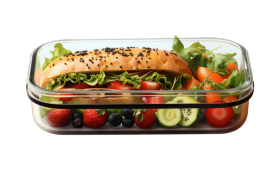 Nourishing Lunchtime Delight on a Clear PNG or White Background.