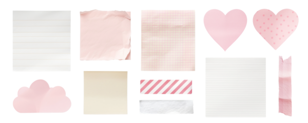 Cute sticky note png on transparent background