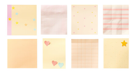 Aesthetic sticky note png on transparent background