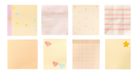 Aesthetic sticky note png on transparent background
