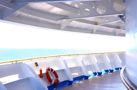 Walking deck on cruise ship