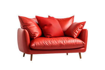 Scarlet Dreams: A Cozy Haven on a Clear PNG or White Background.