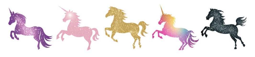 Obraz premium Glitter horse png on transparent background