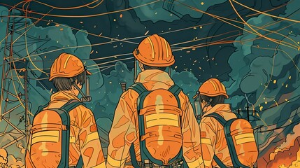 Time-traveling firefighters preventing historical disasters, preserving timelines