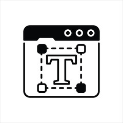 Typography  Icon editable stock vector icon
