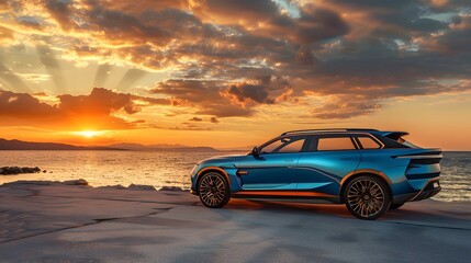 A car parked on the beach