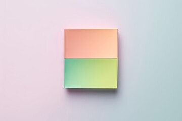Fototapeta premium paper craft with square-shaped adorned in pastel hues, where multicolor sticky notepads stage in captivating wallpaper design against simple elegance backdrop.