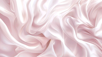 Obraz premium A soft pink background with swirling silk-like fabric, creating an elegant and luxurious feel for product presentation backgrounds. 